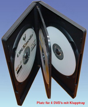 4er DVD Hüllen mit Klapptray <b>25 Stck.</b>