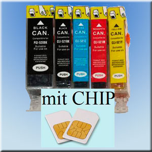 10er Patronen-Set für <b>Canon</b> Drucker <b>mit Chip</b>