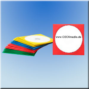 Farbige Papierhüllen für 12 cm CD-R/DVD <b>100 Stck.</b> - in vier Farben